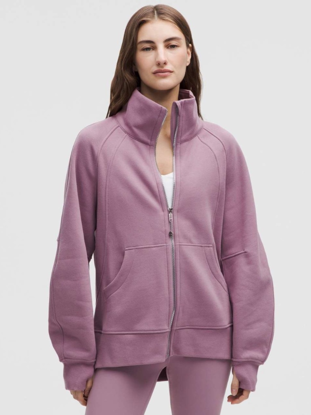 Lululemon Scuba Funnel-Neck Full Zip XS/S Lavender Lux